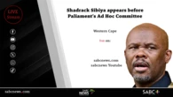 LIVE: Lt-Gen. Sibiya appears before Parliament’s Ad Hoc Committee