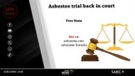 LIVE: Asbestos trial continues in the Free State High Court