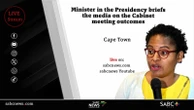 LIVE | Ntshavheni briefs the media on the Cabinet meeting outcomes