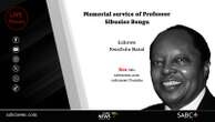 LIVE: Memorial service of Professor Sibusiso Bengu