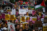 Thousands gather for London anti-immigration march, counter protest