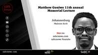 LIVE | Matthew Goniwe 11th annual Memorial Lecture