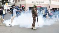 Protesters heckle Kenya’s President outside a church ceremony