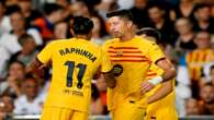 Lewandowski praises Barcelona youngsters after win at Valencia