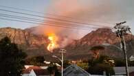 Table Mountain National Park on fire