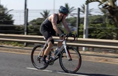Oscar Pistorius competes in triathlon in Durban