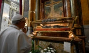 Pope Leo takes first trip outside Vatican, visiting shrine near Rome
