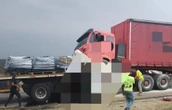 Rescue operation underway on R81 after taxi squashed between trucks