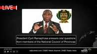 President Ramaphosa answers oral questions from members of NCOP