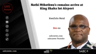 LIVE: Nathi Mthethwa remains arrive home