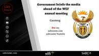 LIVE: Government media briefing ahead of WEF Annual Meeting