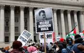 Rally calls for Columbia University student Khalil’s release