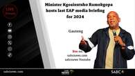 LIVE: Kgosientsho Ramokgopa hosts last EAP media briefing for 2024