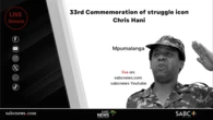LIVE | 33 years since assassination of liberation icon Chris Hani