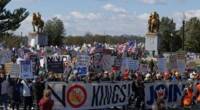 Thousands march in ‘No Kings’ protest in US