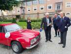 Le Lancia in mostra a Cuneo, Montezemolo torna al volante