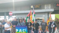 Sit in Usb per la pace davanti al porto di Trieste