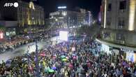 Serbia, l'arrivo a Belgrado degli studenti in protesta da mesi contro la corruzione