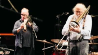 Trombonista Schiaffini sul palco al SoundScapes in Finlandia