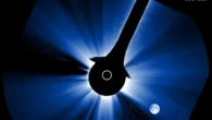 Eclissi di Sole vista dall'orbita terrestre, con un satellite