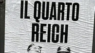 Manifesti con Trump, Netanyahu, Meloni e Salvini 'Quarto Reich'
