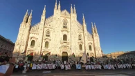Pro Pal in piazza Duomo a Milano, 'siamo con la Flottilla'