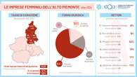 Lieve calo delle imprese femminili nell'Alto Piemonte