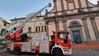 Crollo all'ex tribunale di Viterbo, palazzo in ristrutturazione