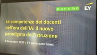 Ey-Sanoma, l'Ia cambierà il 60% delle competenze dei docenti