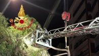 Grosso pino cade su furgone in sosta a Firenze, nessun ferito