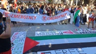 Todde in piazza a Cagliari, 'questo genocidio deve finire'