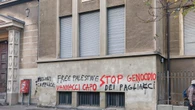 A Torino scritte pro-Palestina e contro Vannacci