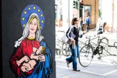 A Milano spunta 'Santa Giorgia', murale di Alexsandro Palombo