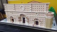 La Basilica di Collemaggio dell'Aquila in 90mila mattoncini Lego