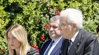 Mattarella e Meloni lasciano l'ospedale Baggiovara di Modena