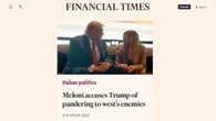 Lo scontro tra Trump e Meloni sui media internazionali
