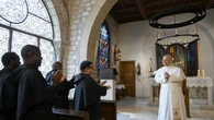 Dopo la visita al carcere, Leone all'Abbazia di Montserrat