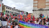 Manifestazione per la pace ad Aviano, partito corteo
