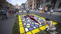 Infiorata storica a piazza San Pietro a Roma