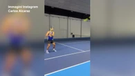 Alcaraz in recupero, il video sui social dei primi allenamenti con la racchetta