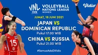 Live Streaming Pertandingan Big Match VNL 2021 Jumat 18 Juni di Vidio Hari Ini