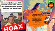 Cek Fakta: Hoaks Artikel M Qodari Sebut Jokowi Layak Dapat Gelar Pahlawan karena Jasanya M...