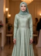6 Pilihan Gamis Brokat Islami Warna Sage untuk Lamaran, Anggun dan Berkesan