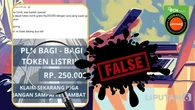 Cek Fakta: Pendaftaran Hadiah Token Listrik Gratis dari PLN Ini Tidak Benar