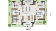Inspirasi Denah Rumah 7x13 3 Kamar Tidur untuk Keluarga Modern di 2025