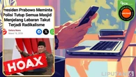 Kumpulan Hoaks yang Menerpa Presiden Prabowo, Simak Faktanya