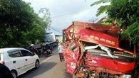 Dua Truk Tabrakan di Cikembar Sukabumi, Dua Sopir Luka-luka