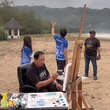 SBY Pulang Kampung ke Pacitan, Melukis di Pantai Pancer Door Ditemani Anak-Mantu