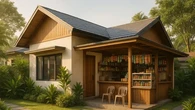 7 Desain Rumah L-Shape dengan Warung di Teras Samping