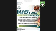 Cek Fakta: Hoaks Tautan Pendaftaran BLT UMKM 2026 Rp 5 Juta